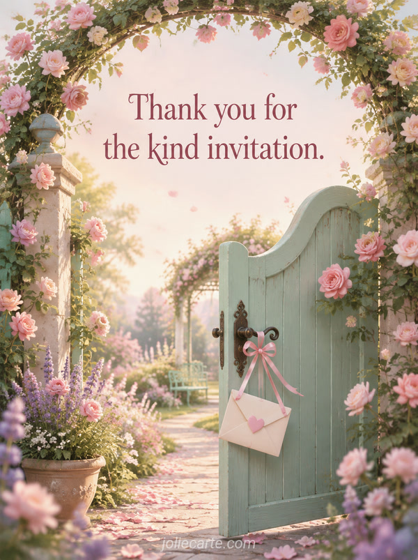 Thank you for the kind invitation. - Image