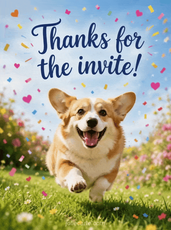 Thanks for the invite! - GIF
