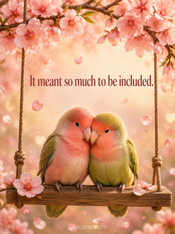 It meant so much to be included. - Image