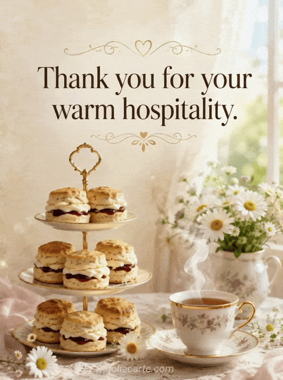 Thank you for your warm hospitality. - GIF