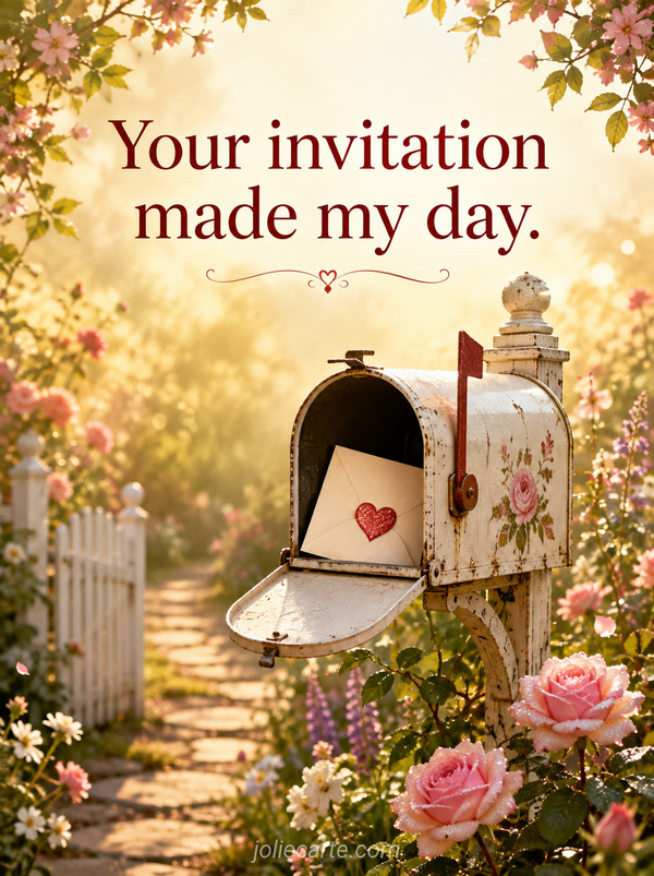 Your invitation made my day. - Image