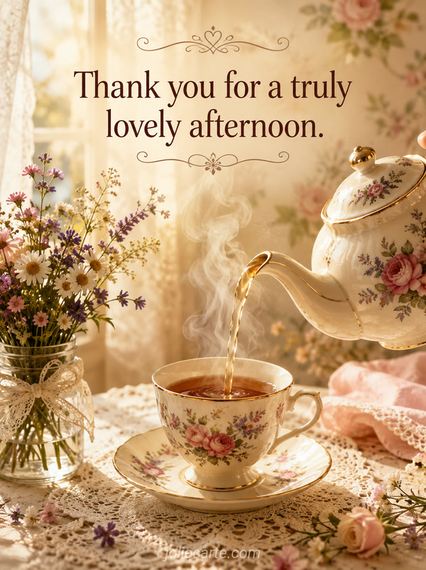Thank you for a truly lovely afternoon. - Image