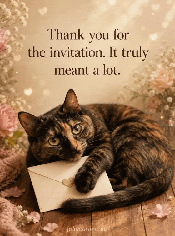 Thank you for the invitation. It truly meant a lot. - GIF