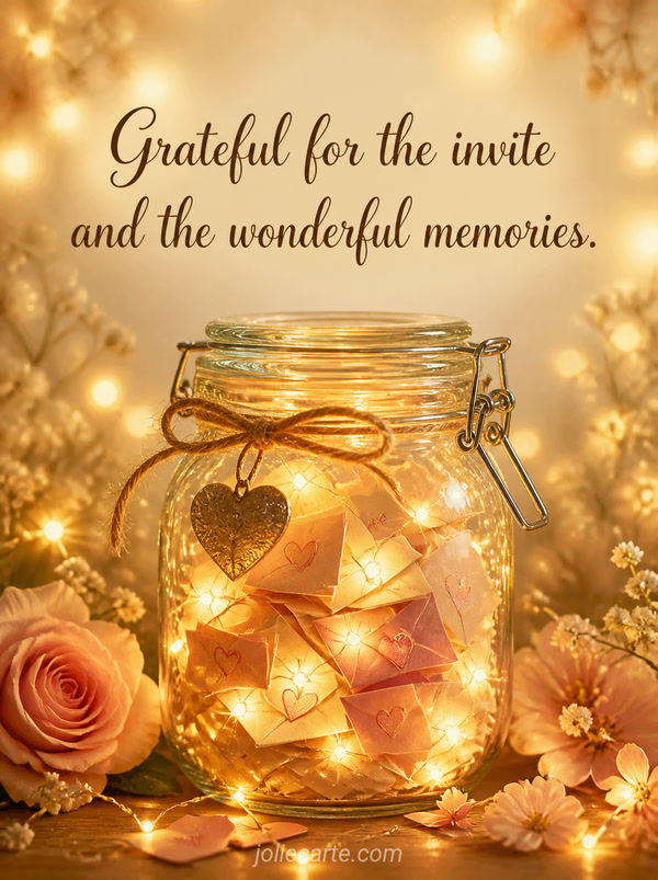 Grateful for the invite and the wonderful memories. - Image