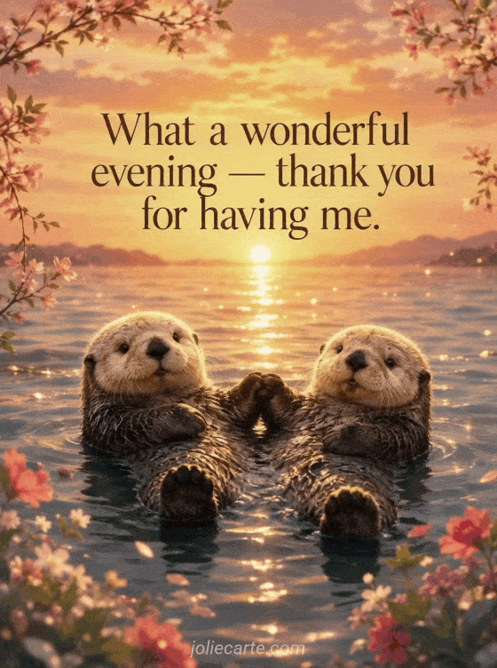 What a wonderful evening — thank you for having me. - GIF