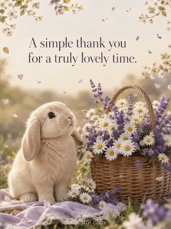 A simple thank you for a truly lovely time. - GIF