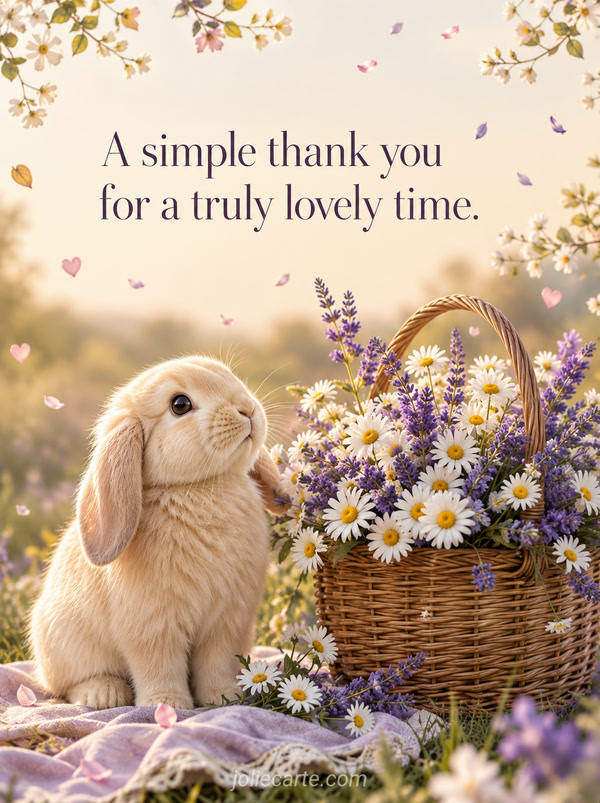 A simple thank you for a truly lovely time. - Image