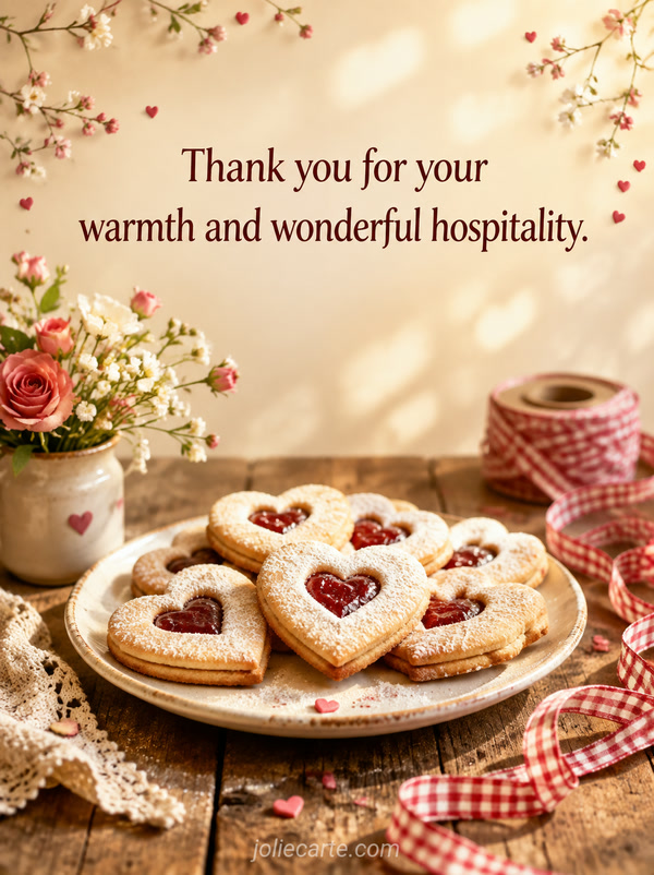Thank you for your warmth and wonderful hospitality. - Image