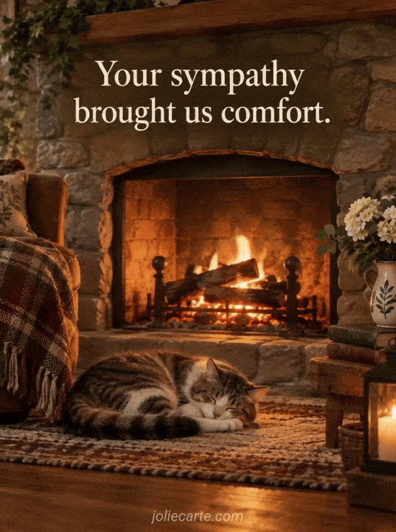Your sympathy brought us comfort. - GIF