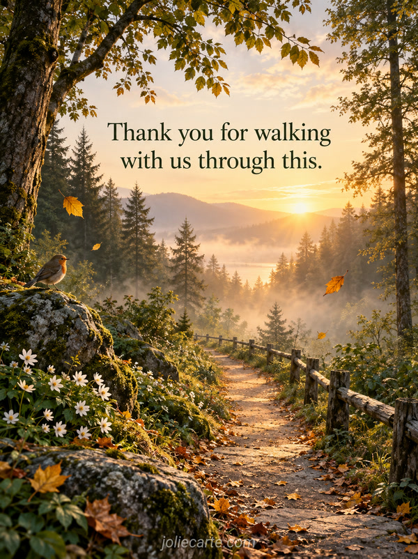 Thank you for walking with us through this. - Image