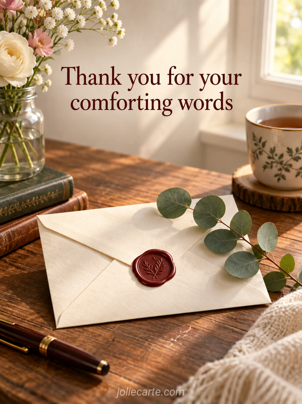 Thank you for your comforting words - Image