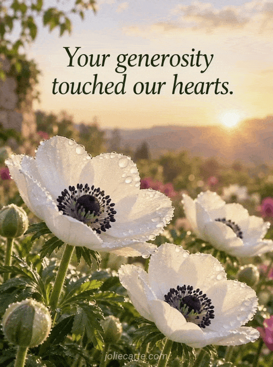 Your generosity touched our hearts. - GIF