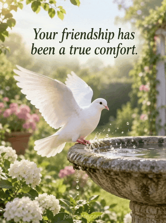 Your friendship has been a true comfort. - GIF