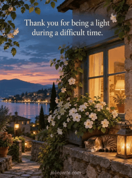 Thank you for being a light during a difficult time. - GIF