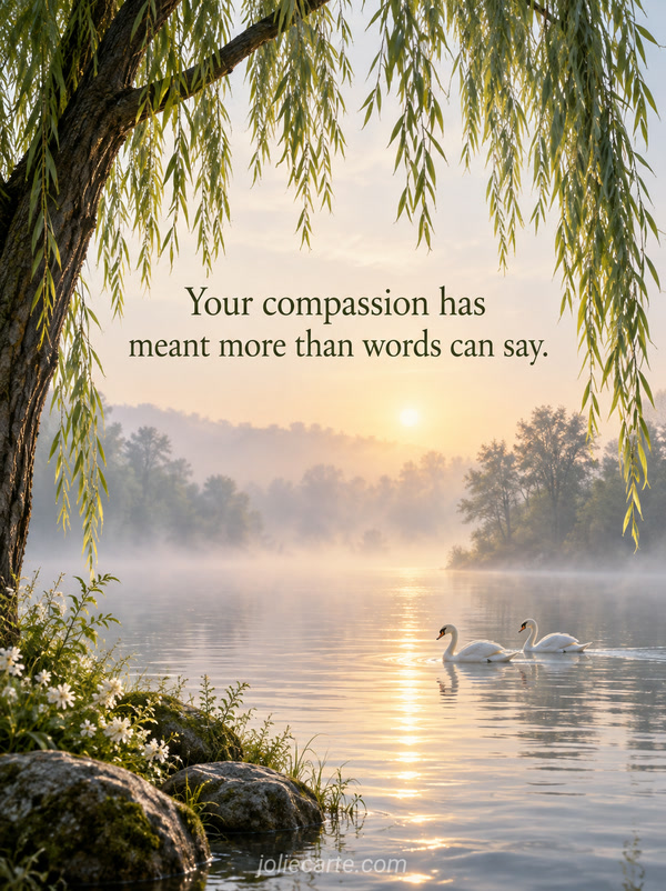 Your compassion has meant more than words can say. - Image