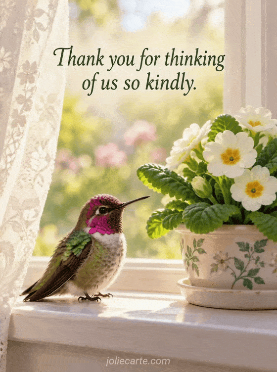 Thank you for thinking of us so kindly. - GIF