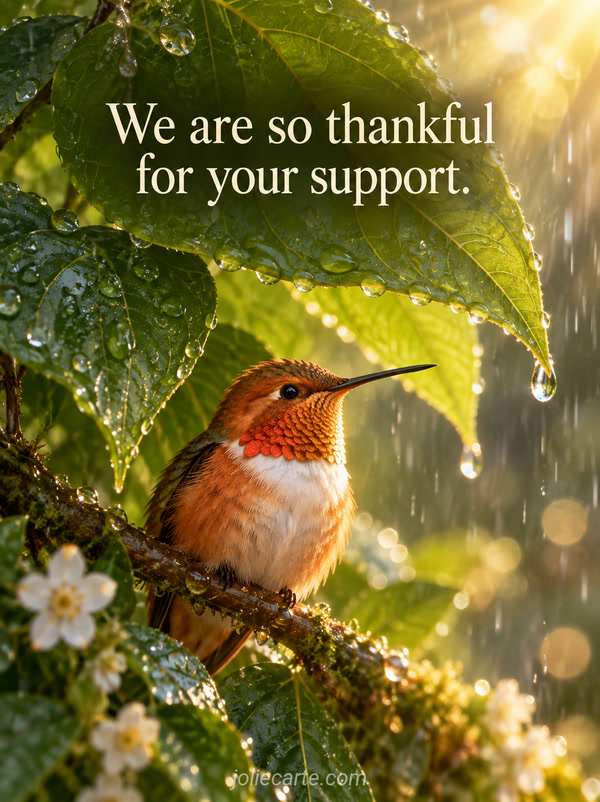 We are so thankful for your support. - Image