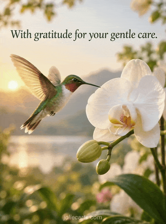 With gratitude for your gentle care. - GIF