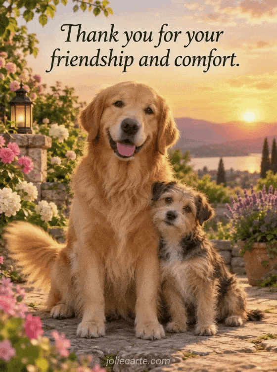 Thank you for your friendship and comfort. - GIF