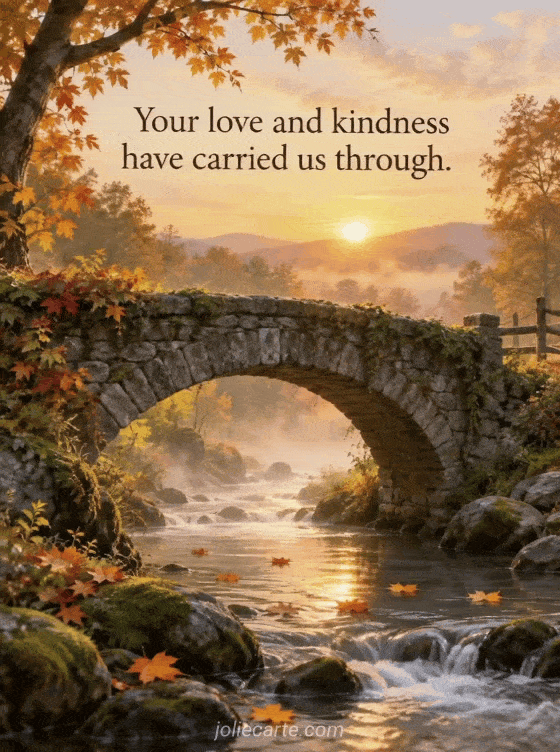 Your love and kindness have carried us through. - GIF