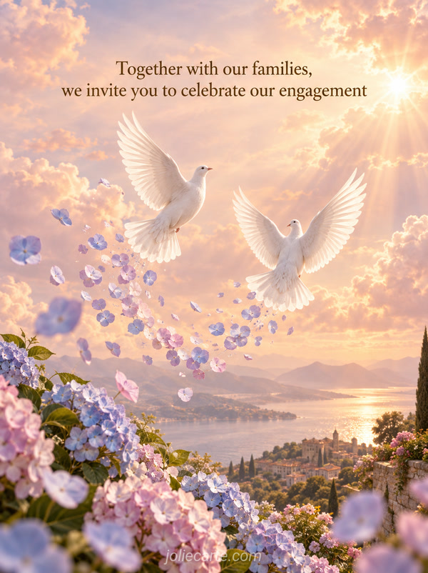 Together with our families, we invite you to celebrate our engagement - Image