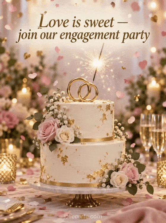 Love is sweet — join our engagement party - GIF