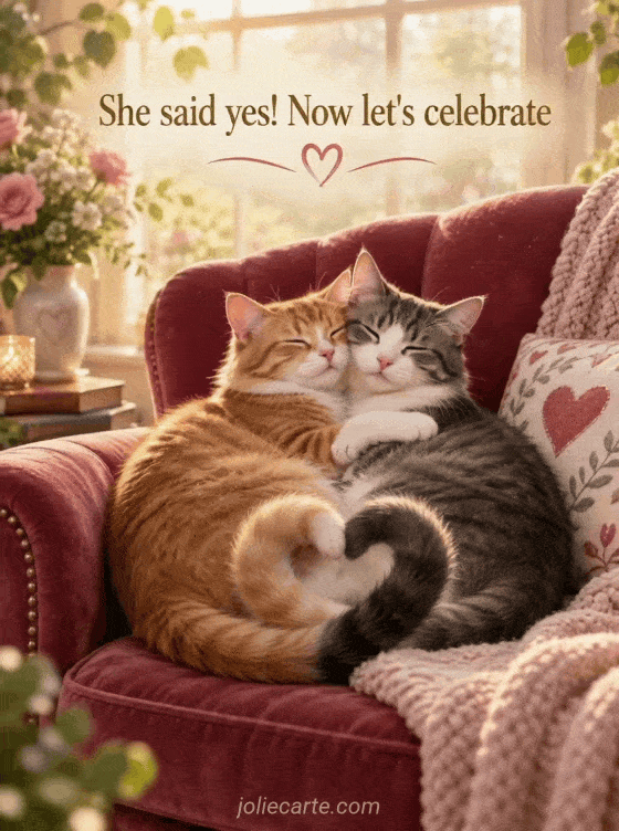 She said yes! Now let's celebrate - GIF