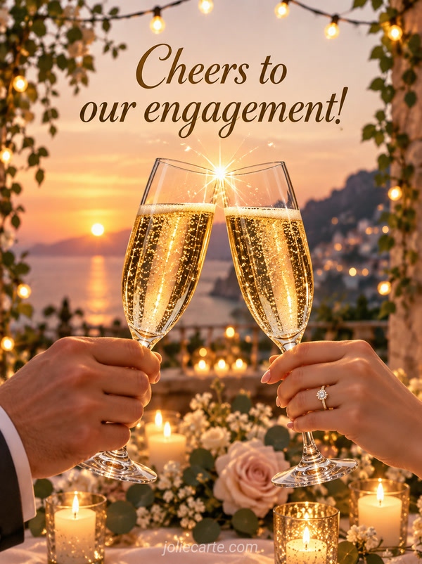 Cheers to our engagement! - Image