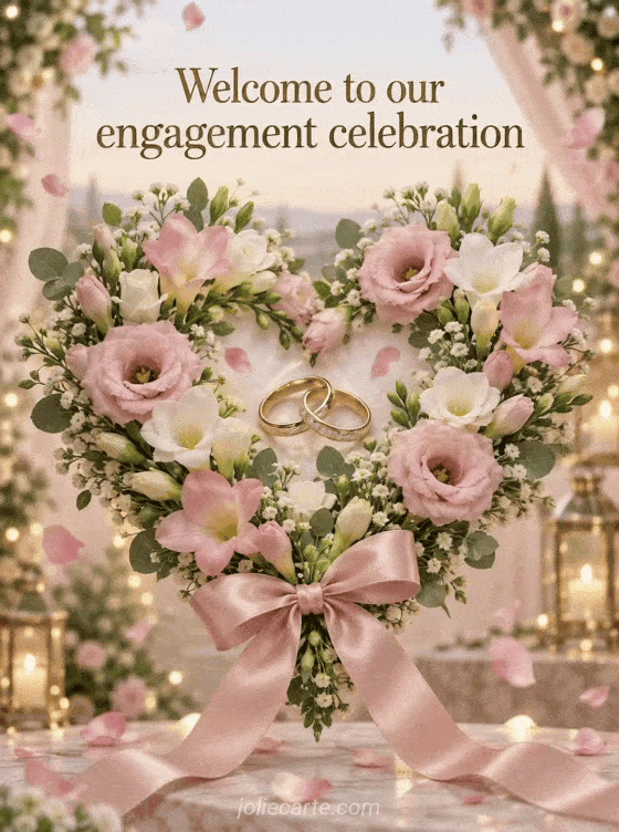 Welcome to our engagement celebration - GIF