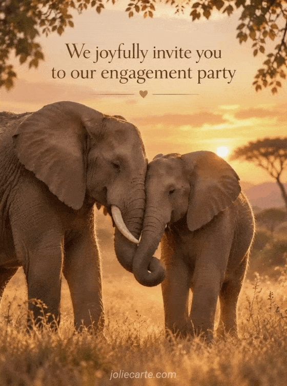 We joyfully invite you to our engagement party - GIF