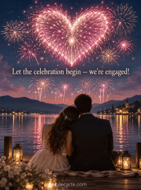 Let the celebration begin — we're engaged! - GIF