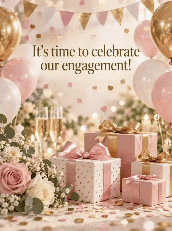 It's time to celebrate our engagement! - GIF