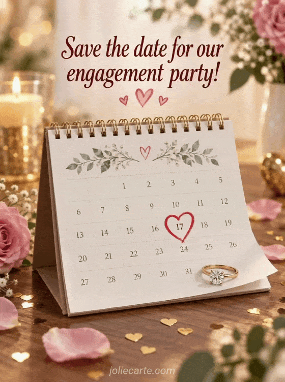 Save the date for our engagement party! - GIF