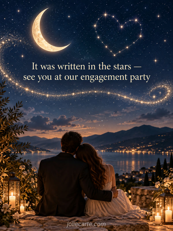 It was written in the stars — see you at our engagement party - Image