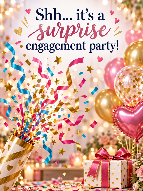 Shh... it's a surprise engagement party! - Image