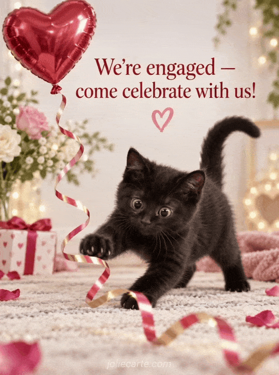 We're engaged — come celebrate with us! - GIF