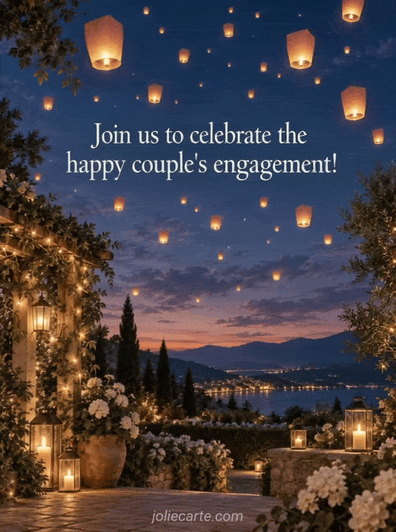 Join us to celebrate the happy couple's engagement! - GIF