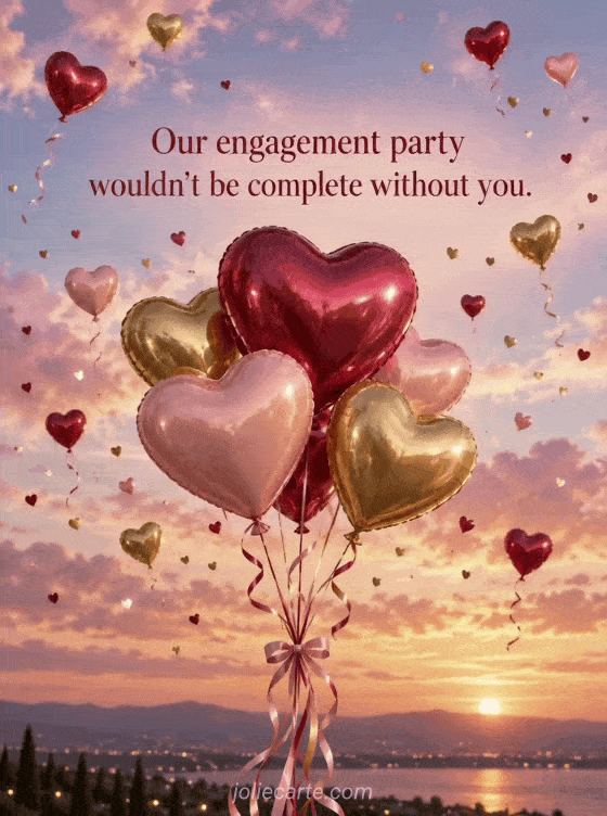 Our engagement party wouldn't be complete without you. - GIF