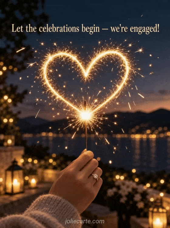 Let the celebrations begin — we're engaged! - GIF
