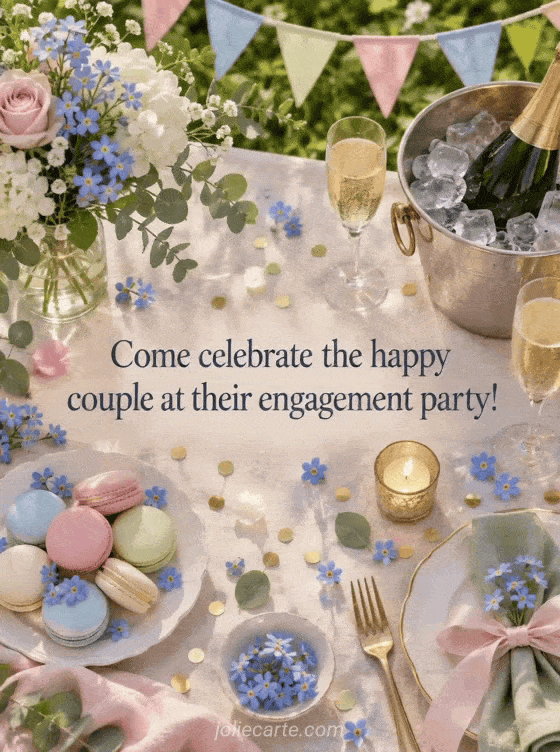 Come celebrate the happy couple at their engagement party! - GIF