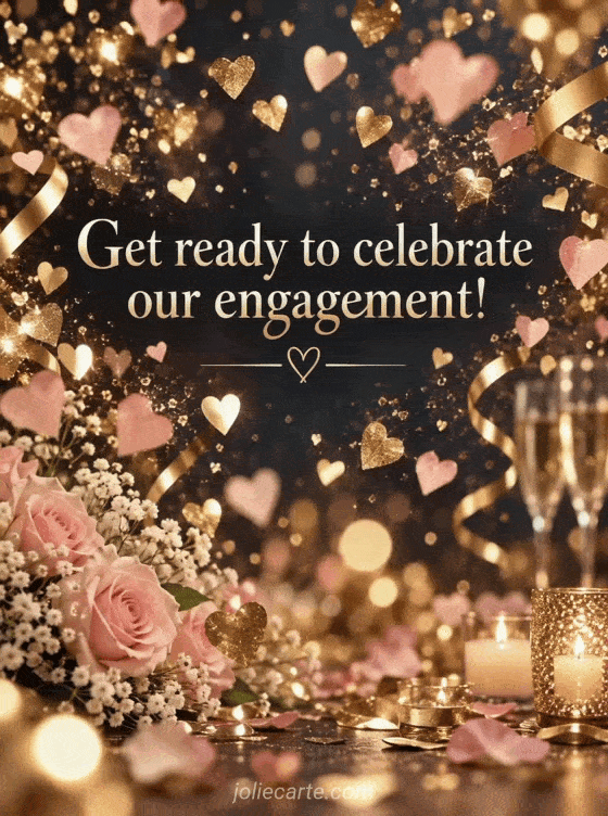 Get ready to celebrate our engagement! - GIF