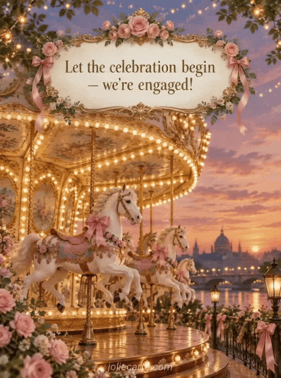 Let the celebration begin — we're engaged! - GIF