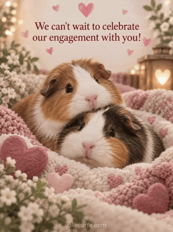 We can't wait to celebrate our engagement with you! - GIF