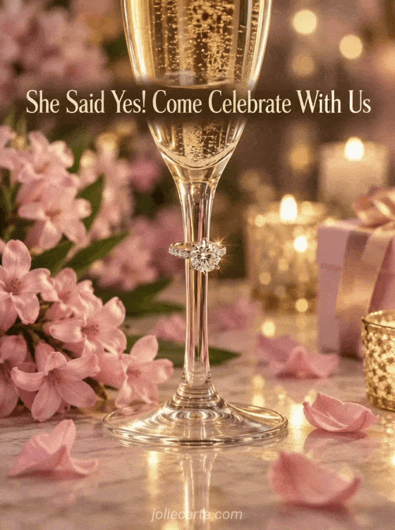 She Said Yes! Come Celebrate With Us - GIF