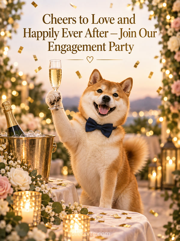 Cheers to Love and Happily Ever After — Join Our Engagement Party - Image