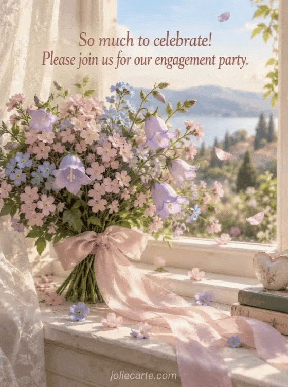 So much to celebrate! Please join us for our engagement party. - GIF