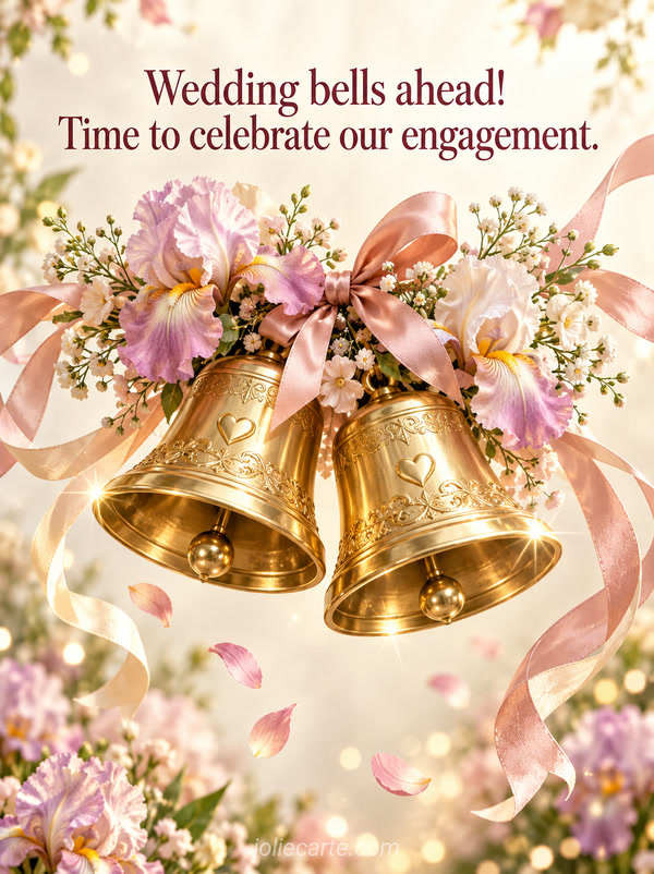 Wedding bells ahead! Time to celebrate our engagement. - Image
