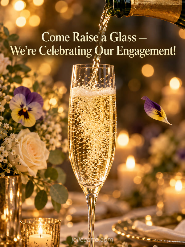 Come Raise a Glass — We're Celebrating Our Engagement! - Image