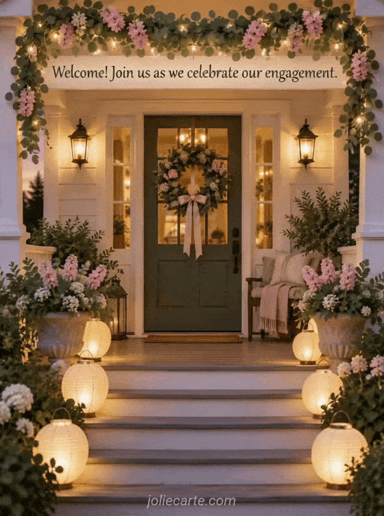 Welcome! Join us as we celebrate our engagement. - GIF