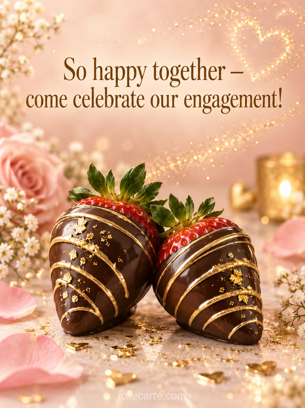 So happy together — come celebrate our engagement! - Image